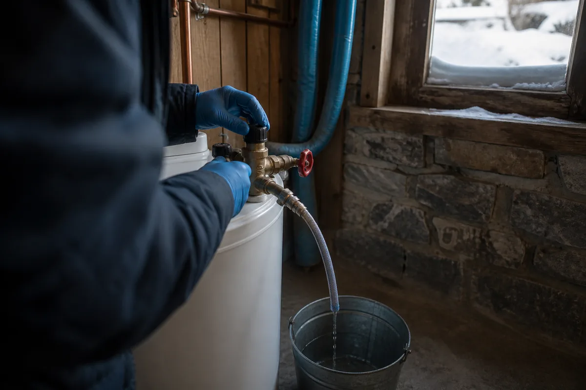 Hivernage plomberie chalet : purge, vidange et remise en eau
