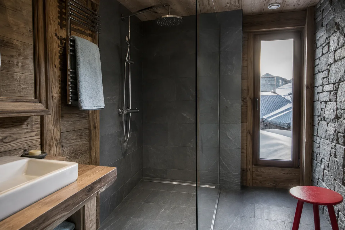 Rénovation salle de bain à Sallanches : salle d'eau de chalet